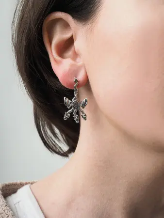 Серьги из серебра «Кощей Горыныч»