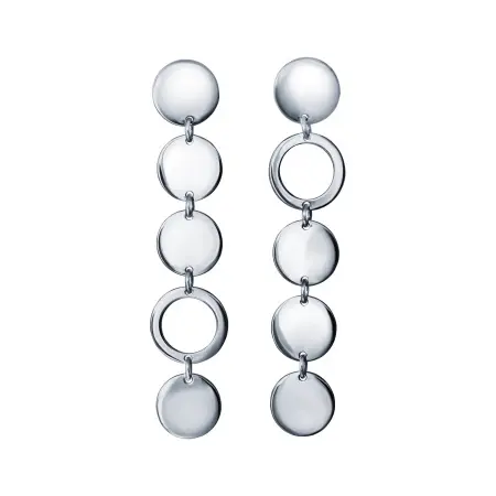 Серьги из серебра «Круги»