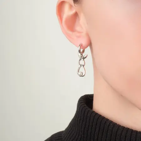 Серьги из серебра «Кролик»