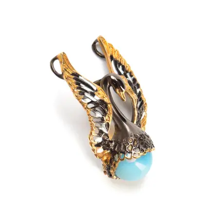 Серебряная подвеска «Лебедь»