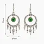 Серебряные серьги «Нефритовый Ловец Снов»