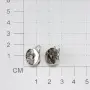 Серебряные серьги с бриллиантом