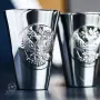 Серебряный набор «Герб» 6 стопок и поднос