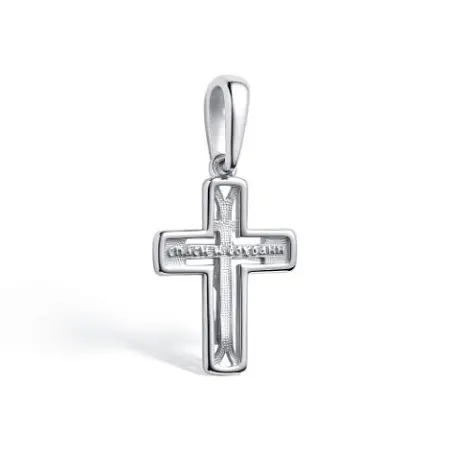 Крест из серебра с бриллиантом
