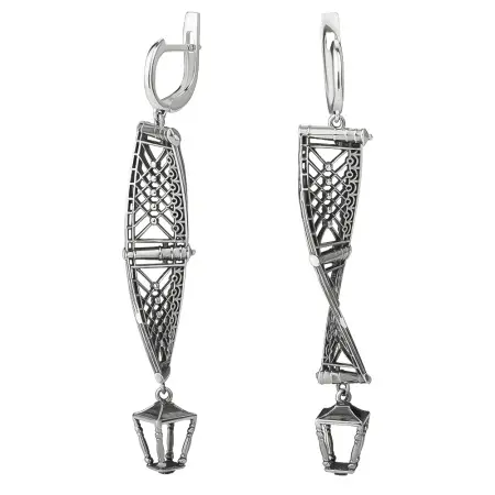 Серьги из серебра «Литейный»