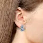 Серьги из серебра с топазами