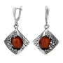 Серьги из серебра с кораллом