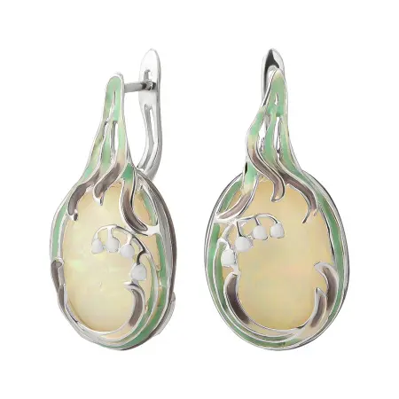 Серьги из серебра «Ландыши»