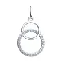 Серебряная подвеска с фианитами «Круги»
