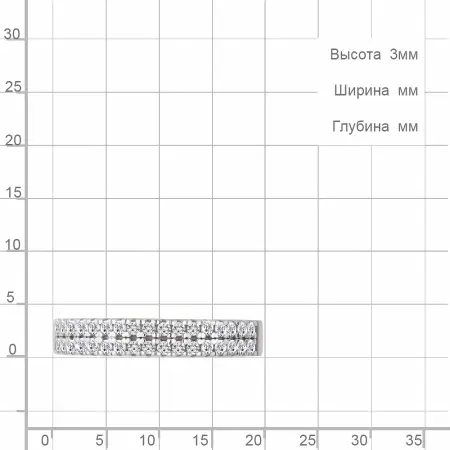 Кольцо из серебра с фианитами