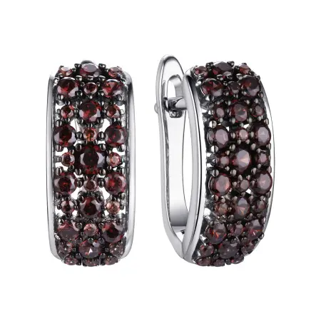 Серебряные серьги с фианитами