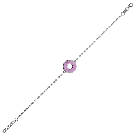 Серебряный браслет с эмалью « Forever in love»