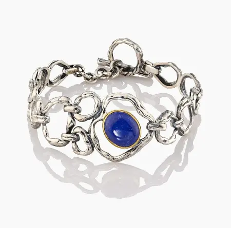 Серебряный браслет «Лазуревые Оковы»