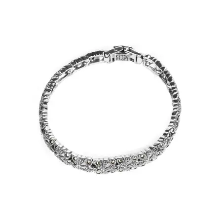 Серебряный браслет с марказитами