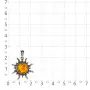 Подвеска я янтарем Солнце из серебра 925