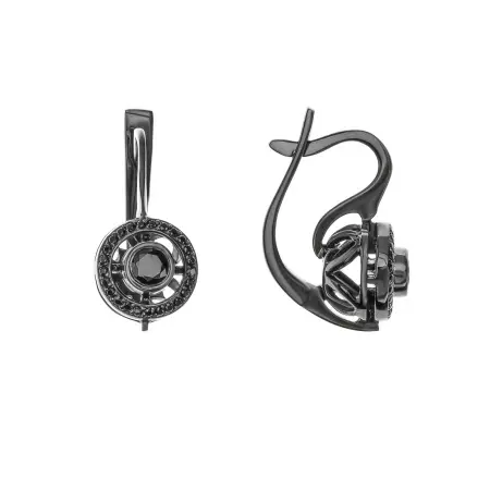 Серебряные серьги с фианитами