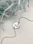Серебряный браслет «luck» с чёрной эмалью