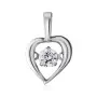 Подвеска из серебра «Сердечко» с танцующими фианитами