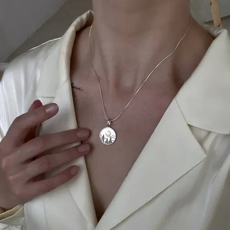 Серебряная подвеска «Полумесяц» лунница