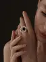 Кольцо из серебра с ониксом