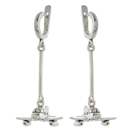 Серебряные серьги «Самолётик»