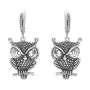 Серебряные серьги «Сплюшка сова»