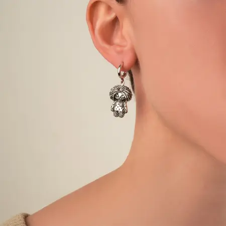 Серебряные серьги «Домовенок»