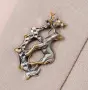 Брошь из серебра «Северный олень»