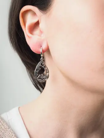 Серьги из серебра «Звездный час»