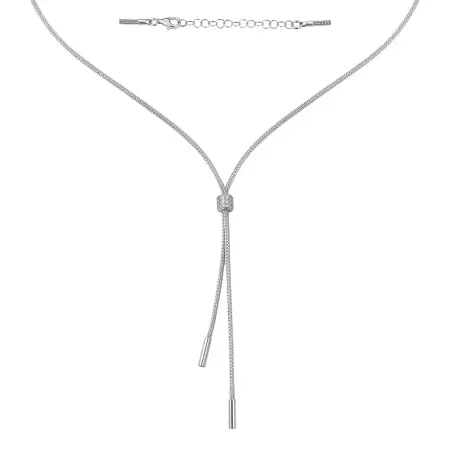 Колье из серебра «Галстук» с фианитами