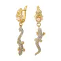 Серьги из серебра «Ящерица»