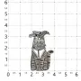 Брошь из серебра с эмалью «Кот и ворона»