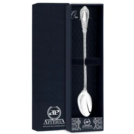 Ложка для размешивания напитков «Фамильная» серебро 925