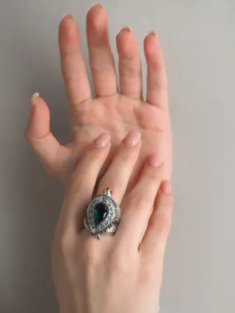 Кольцо из серебра «Черепаха»