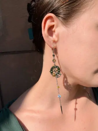 Серьги «Часы» в стиле стимпанк