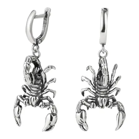 Серьги из серебра «Скорпионы»