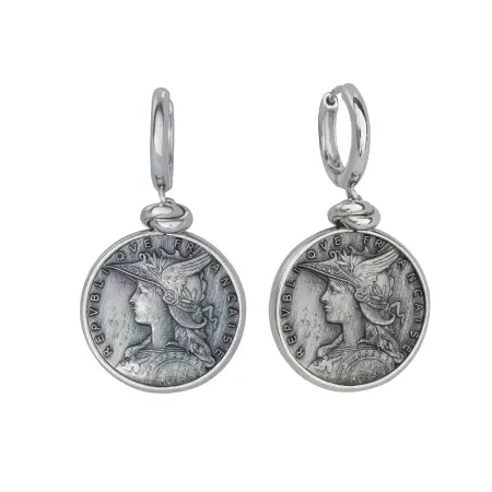 Серебряные серьги «Монеты»