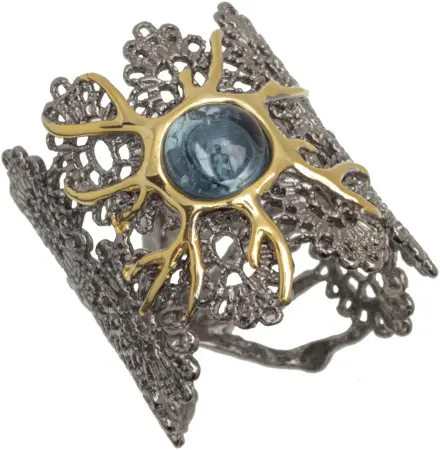 Кольцо из серебра с топазом