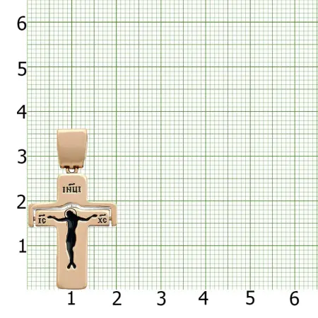 Крест с распятием позолоченный
