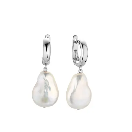 Серьги из серебра с барочным жемчугом