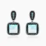 Серьги из серебра «Нежность» с топазом и ларимаром