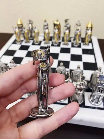 Шахматы из серебра «Ледовое побоище»