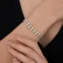 Браслет из серебра с фианитами
