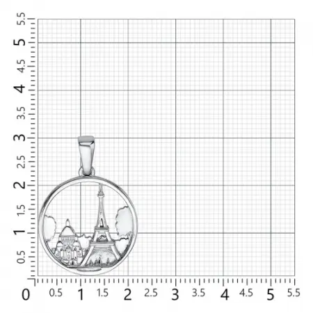 Подвеска из серебра «Париж»