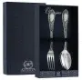 Серебряный набор «Престиж» столовая ложка и вилка с чернением