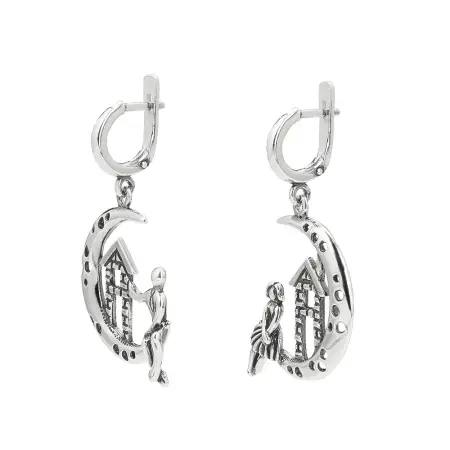 Серебряные серьги «Встреча»