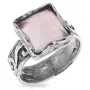 Серебряное кольцо с розовым кварцем