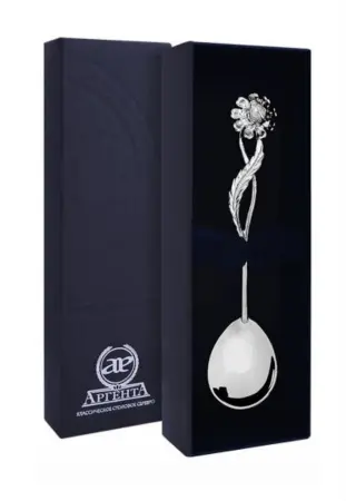 Серебряная чайная ложка «Ромашка»