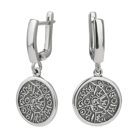 Серьги из серебра «Монеты»