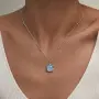Колье из серебра с халцедоном